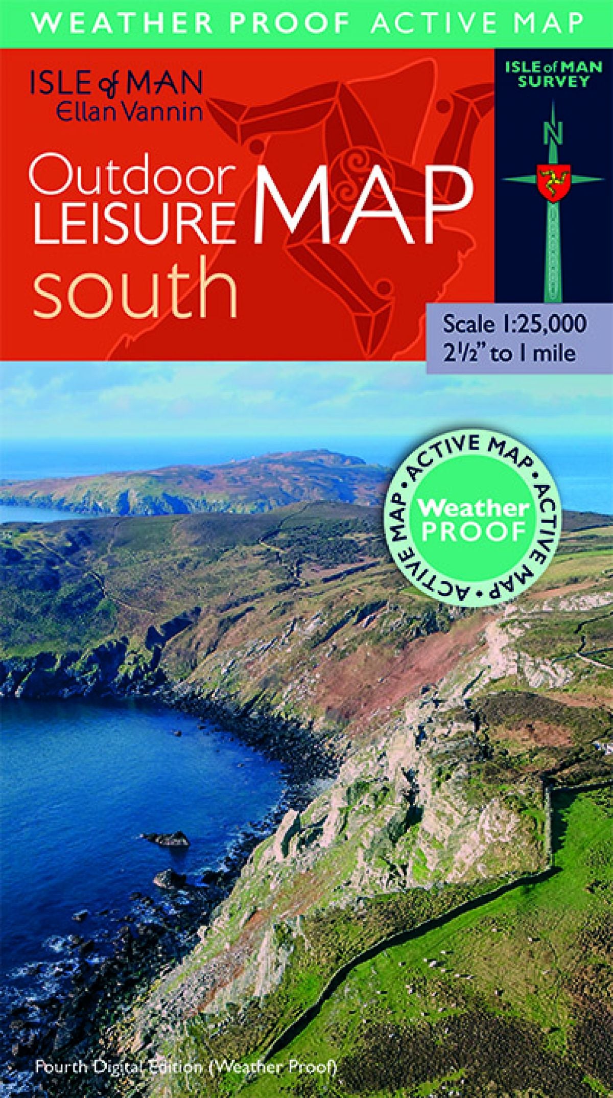 Weather Proof Active Outdoor Leisure Map South – Isle of Man